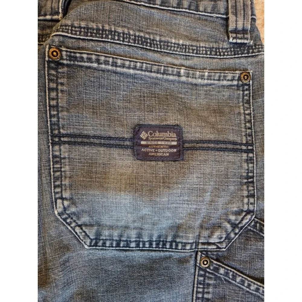 Columbia Denim Cargo Shorts Mens 30 Y2K Baggy Carpenter Skater Workwear Gorpcore